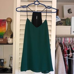 Express forest green and black reversible blouse cami